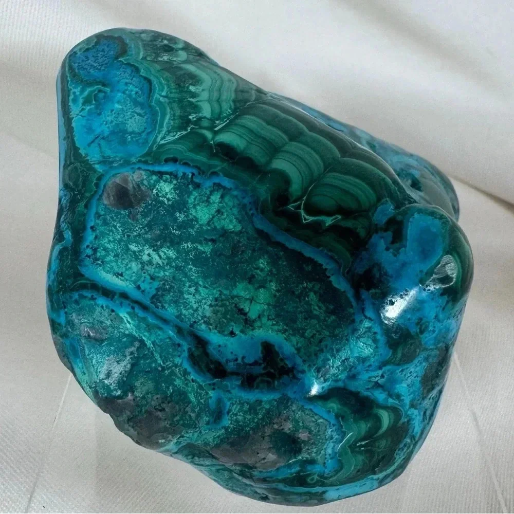 Chrysocolla & Malachite Polished Raw - Picture 6 of 6